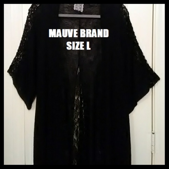 Mauve Jackets & Blazers - Mauve Brand Lace Black Cover Up.